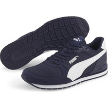 Puma 384640 02 ST Runnerv3 Mesh Lacivert-Beyaz Kadın Spor Ayakkab