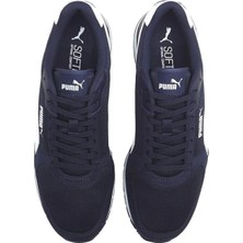 Puma 384640 02 ST Runnerv3 Mesh Lacivert-Beyaz Kadın Spor Ayakkab