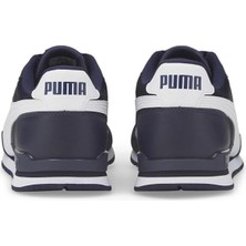 Puma 384640 02 ST Runnerv3 Mesh Lacivert-Beyaz Kadın Spor Ayakkab
