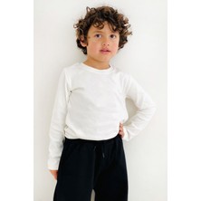 Breeze Erkek Çocuk Uzun Kollu Tişört Basic 5-9 Yaş, Ekru