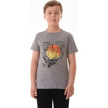 FullaModa %100 Pamuk Waves Sunset Baskılı Erkek Çocuk Tişört