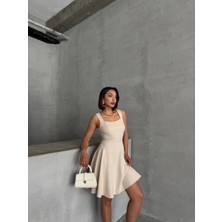Kadın Kare Yaka Kısa Elbise S251188