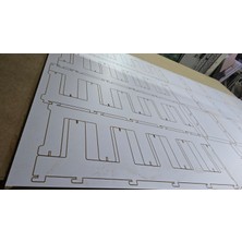 Bursa Site Mobilya 5 Gözlü, Geçmeli Mdf Lam Raf Standı - 35 x 110 x 28  cm  - Demonte, Kolay Kurulum - Ev, Ofis, Mağaza