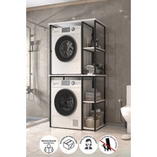 Bofigo Çamaşır Makinesi Dolabı Kurutma Makinesi Dolabı Metal Banyo Dolabı Mısra Beyaz