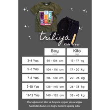Triliya  Pamuklu  Çocuk Kapri Takımı (Cepli & Kordonlu, 3-12 Yaş)