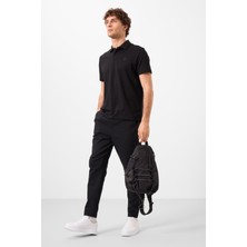 Siyah Standart Fit Dokuma Hafif Esnek Chino Erkek Pantolon - 82180