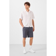 Tommy Life Gri Standart Fit Dokuma Hafif Esnek Chino Erkek Şort - 81293