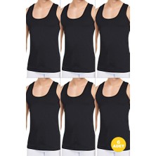 Erkek Beyaz %100 Pamuk Penye Atlet Ekonomik 6'lı Paket