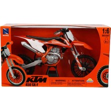 Hottoys Uyumlu 1/6 Ktm 450 Sx-F Model Motosiklet Turuncu