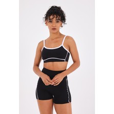 Scorp Omni Kadın Spor Sütyen Biker Tayt 2li Takım Siyah