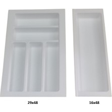 Mutfak Çekmece Içi Kaşıklık 44 cm X 48 cm Yanlar ve Boydan 4,5 cm Kesilebilir Beyaz