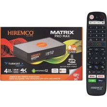 Hiremco Matrix Pro Max 4K 128GB Android 12 Uydu alıcısı