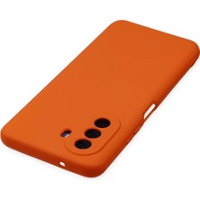 Newface Huawei Nova Y70 Kılıf Nano Içi Kadife Silikon - Turuncu Mrayd