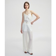 Metal Tokalı Wide Leg Fit Pantolon IS1250003168AD4