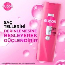Elidor Superblend Saç Bakım Şampuanı Güçlü ve Parlak E Vitamini Makademya Yağı Kolajen 400 ml x3