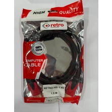 Retro 1.5mt HDMI Bakır Korumalı Kablo