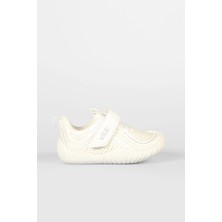 Vicco Yaomi Kız Çocuk İlk Adım Sneaker Beyaz Tekstil Malzeme Kaymaz Rubber Taban