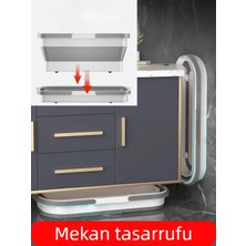 Çek Yıka Sıkmalı Kovalı Mop Seti- 42 cm Başlık Mop ve Katlanabilir Mop Kovası
