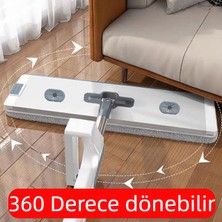 Çek Yıka Sıkmalı Kovalı Mop Seti- 42 cm Başlık Mop ve Katlanabilir Mop Kovası