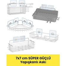 10 Adet 7X7CM Yedek Süper Güçlü Yapışkanlı Askı, 20KG Banyo - Mutfak Raf Tutucu Sticker, Delmesiz