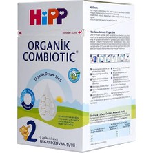 Hipp 2 Organik Bebek Sütü Combiotic 800 gr x 2 Adet Avantaj Paketi (Islak Mendil Hediyeli)