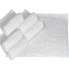 5 Li Otel Ayak Havlusu Bukle Ayak Izli 50 x 70  cm  Beyaz 12/1 Avs 200 gr