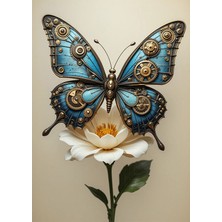 Bedeko Mekanik Kelebek Resmi Ahşap Tablo