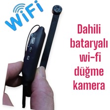 Wifi Düğme  Kamera Dahili Batarya