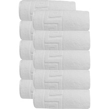 10 Lu Otel Ayak Havlusu Bukle Ayak Izli 50 x 70  cm  Beyaz 20/2 Ring 250 gr