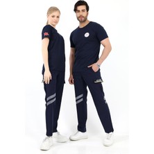 Acil Sağlık Yuvarlak Yaka Penye Kısa Kol Tshirt - Lacivert