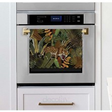 Decofav Egzotik Leopar ve Tropikal Yaprak Tasarımlı Lazer Kesim Fırın Örtüsü 40 x 53 cm