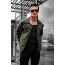 Pobudo Haki Renk Erkek Kot Ceket