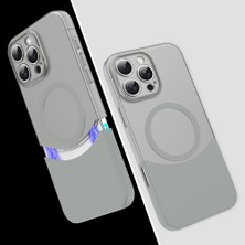 iPhone 16 Pro Kılıf M-Safe Şarj Özellikli Mıknatıslı Ardx Duble Kapak - Gri
