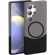 Galaxy S25 Ultra Kılıf M-Safe Şarj Özellikli Mıknatıslı Ardx Duble Kapak - Siyah