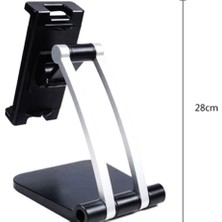 Ayarlanabilir Masaüstü Tablet ve Telefon Tutucu Stand (Siyah)
