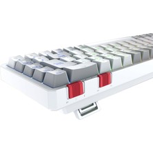 Rampage Yoru Mını Beyaz/gri Type-C Bağlantılı Outemu Red Swich Q Mekanik Gaming Oyuncu Klavye Rgb