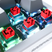 Rampage Yoru Mını Beyaz/gri Type-C Bağlantılı Outemu Red Swich Q Mekanik Gaming Oyuncu Klavye Rgb