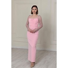 Pudra Kollar Pullu Abiye 8315