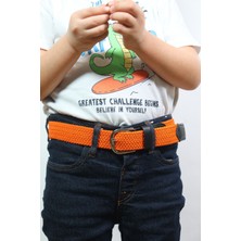 Babbelt Kids Elastik Örgü Çocuk Kemeri Beyaz Denizci Baskılı