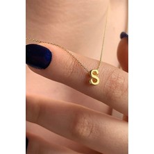 925 Ayar Üç Boyutlu Harfli Gümüş Kolye