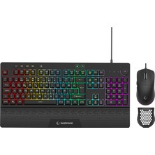 Rampage Eclıpse Siyah USB Rgb Aydınlatmalı Q Gaming 4 Tuş Makrolu Oyuncu Klavye Mouse Set