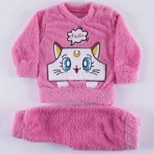 Kız Bebek Pembe Kedili Welsoft 2'li Peluş Takım - 1010504