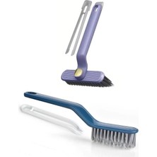 Jetfast 2'li Set Sökme Aparatlı Cımbızlı Temizlik Fırçası + Döner Başlıklı Temizlik Fırçası Cımbızlı