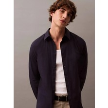 Calvin Klein Ls Solıd Stretch Slım Shırt Erkek Gömlek LV04LB145G-CEF
