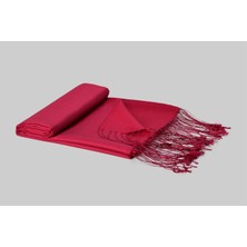 Armanda Çift Taraflı Düz Renk Ipek Şal 3011-KIRMIZI