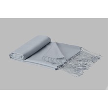 Armanda Çift Taraflı Düz Renk İpek Şal 3011-Gri