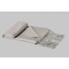 Armanda Çift Taraflı Düz Renk İpek Şal 3011-Taş