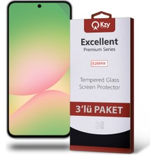 Kzy Samsung Galaxy A56 ile Uyumlu Temperli Ekran Koruyucu Kırılmaz Cam Ekonomik 3'lü Paket