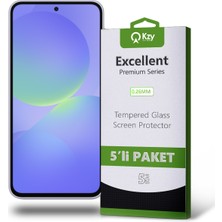 Kzy Samsung Galaxy A36 ile Uyumlu Temperli Ekran Koruyucu Kırılmaz Cam Ekonomik 5'li Paket