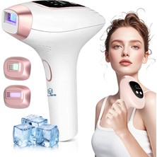 YUES IPL Buz Başlıklı Epilasyon Cihazı – 9 Mod, Soğutmalı Başlık, Vücut & Yüz, Otomatik/Manuel - Beyaz